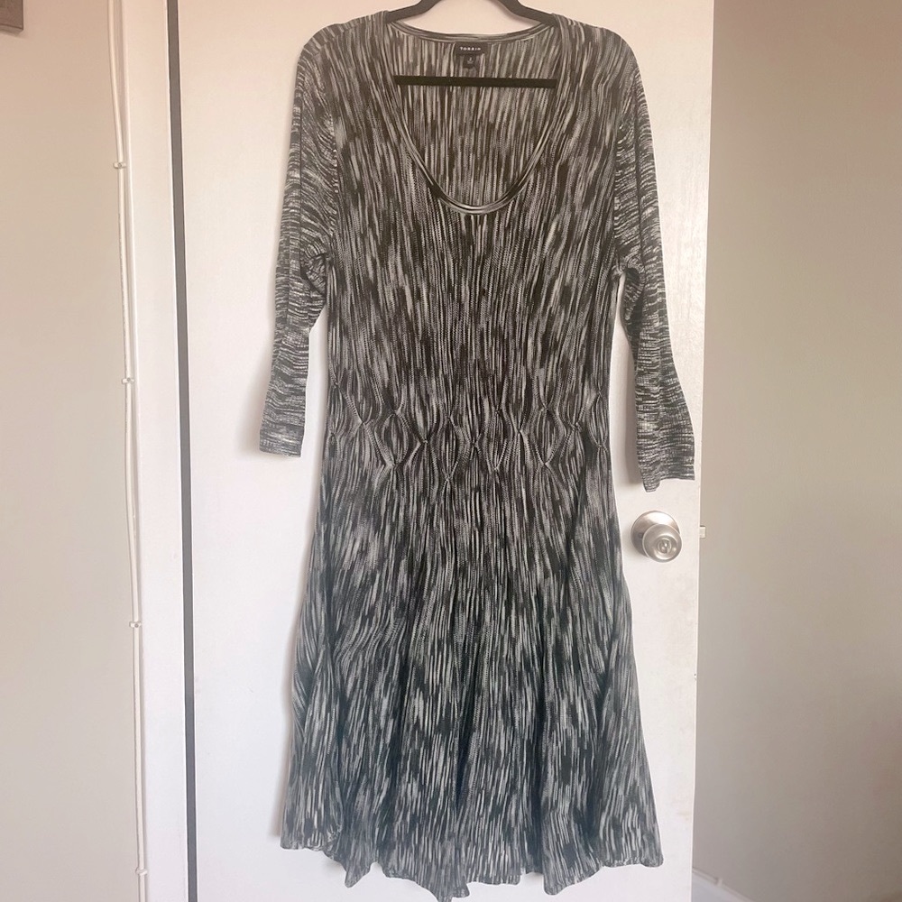 Torrid Scoop Neck Marble Flare Dress - Size 2X